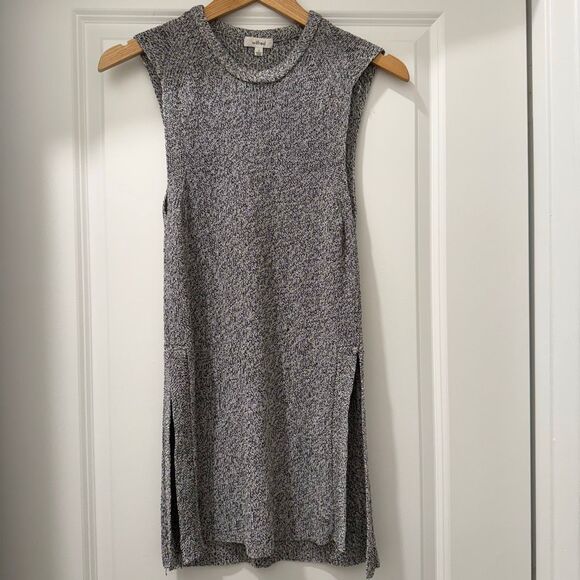 Aritzia Wilfred Palmier Salt and pepper sweater sleeveless size small - Picture 2 of 6
